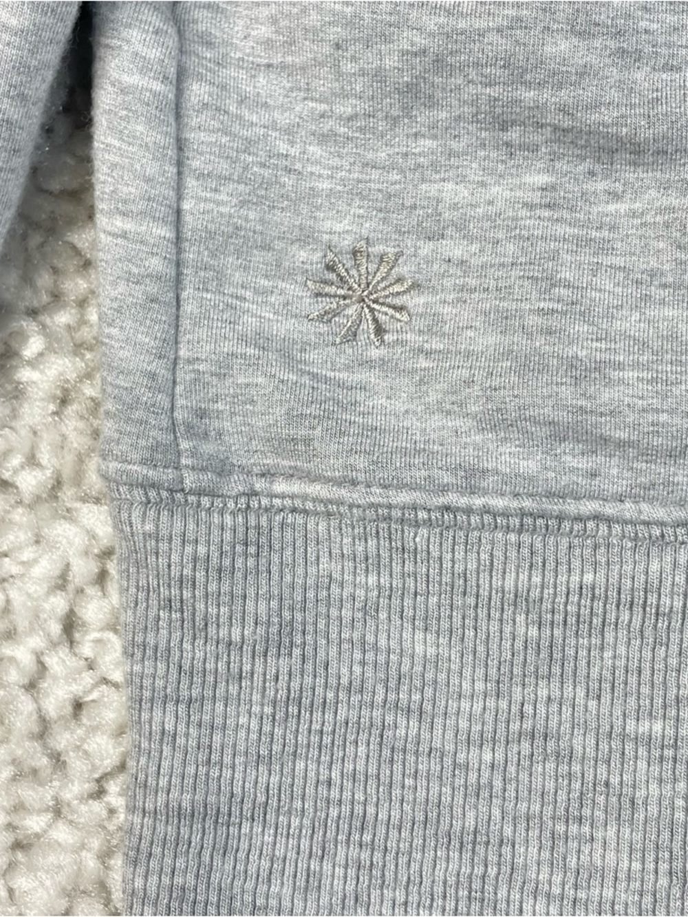 Athleta Apollo Sweater Gray Pockets Small Mockneck Preppy Lounge - Picture 5 of 11